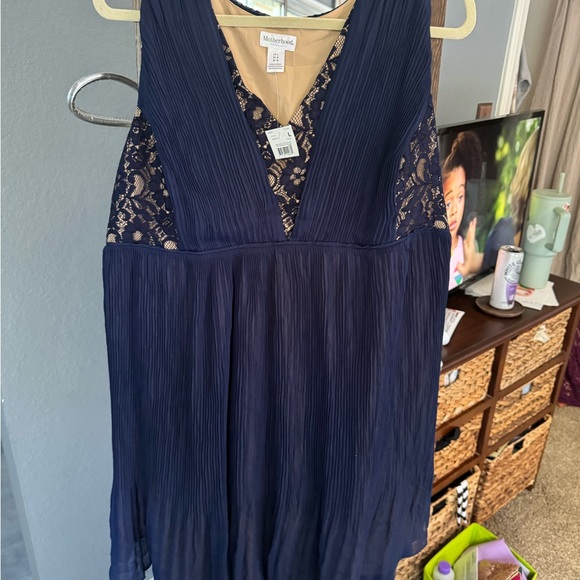 Navy Blue Maternity Dress - Picture 2 of 2